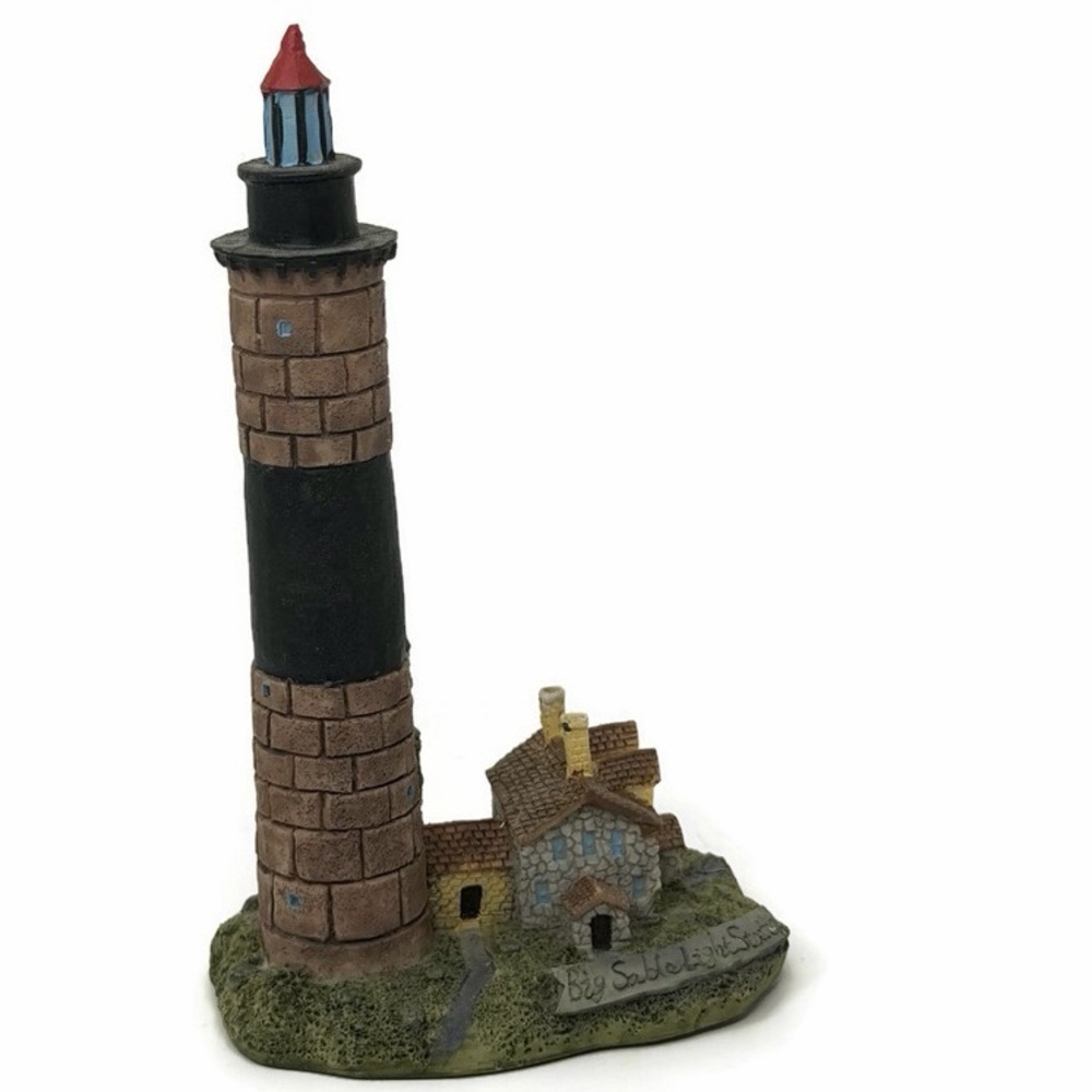 Brown Black Lighthouse and Cottage Decor